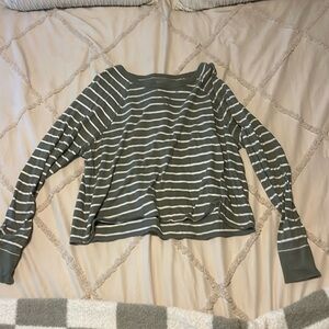 Green striped aerie long sleeve tee